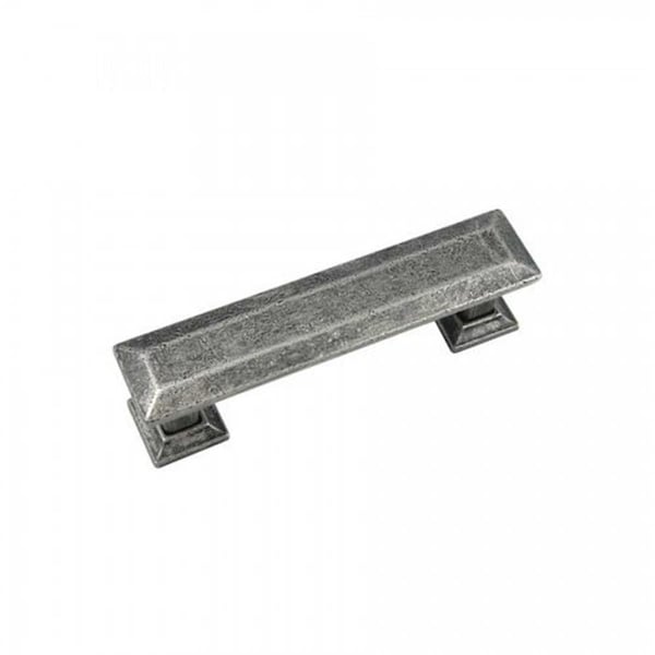 Perfectpatio 3 in. Distressed Pewter Poise Cabinet Pull with Back Plate PE525966 - main